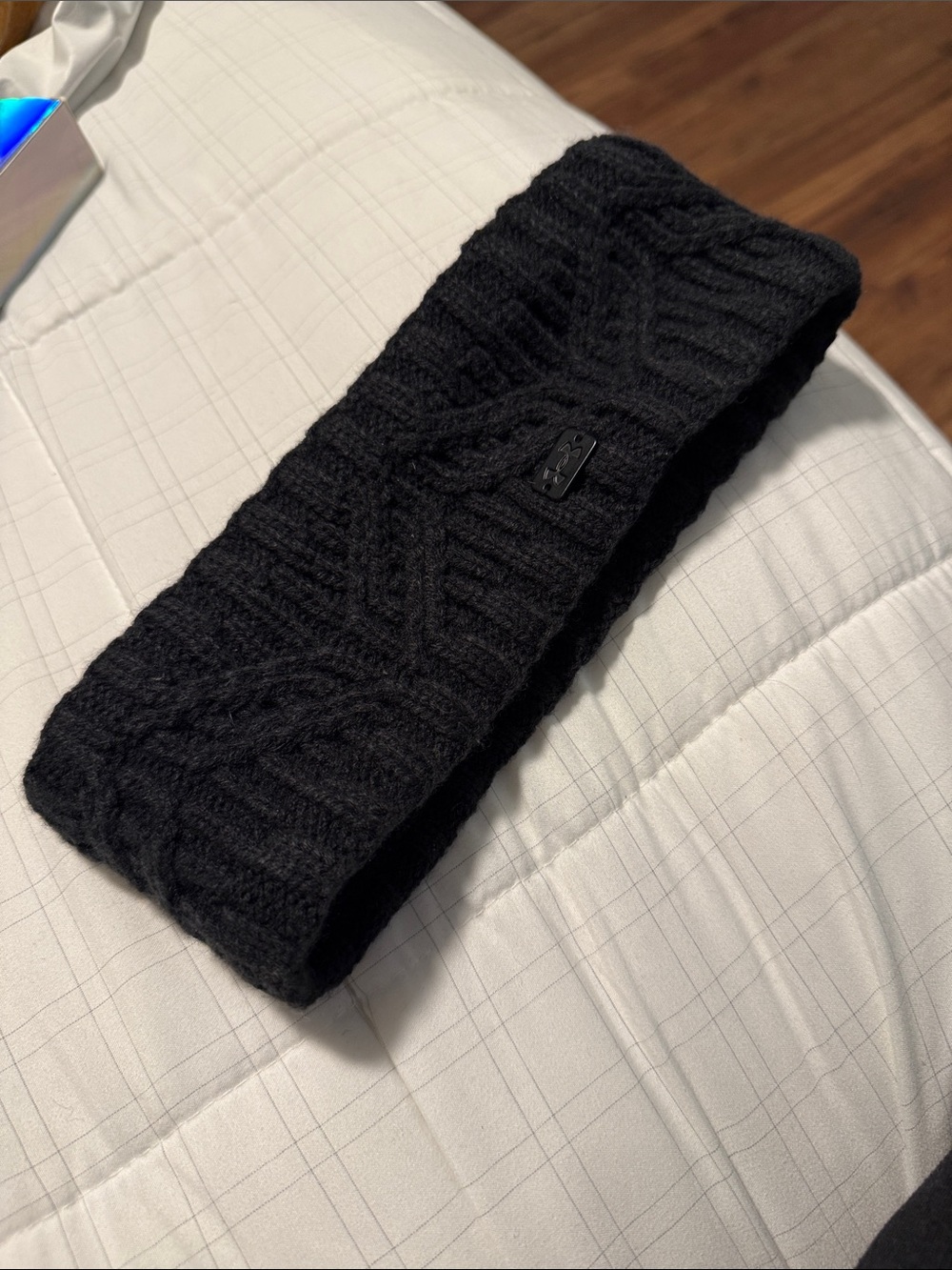Under Armour Black Cable Knit Ear Warmer Headband